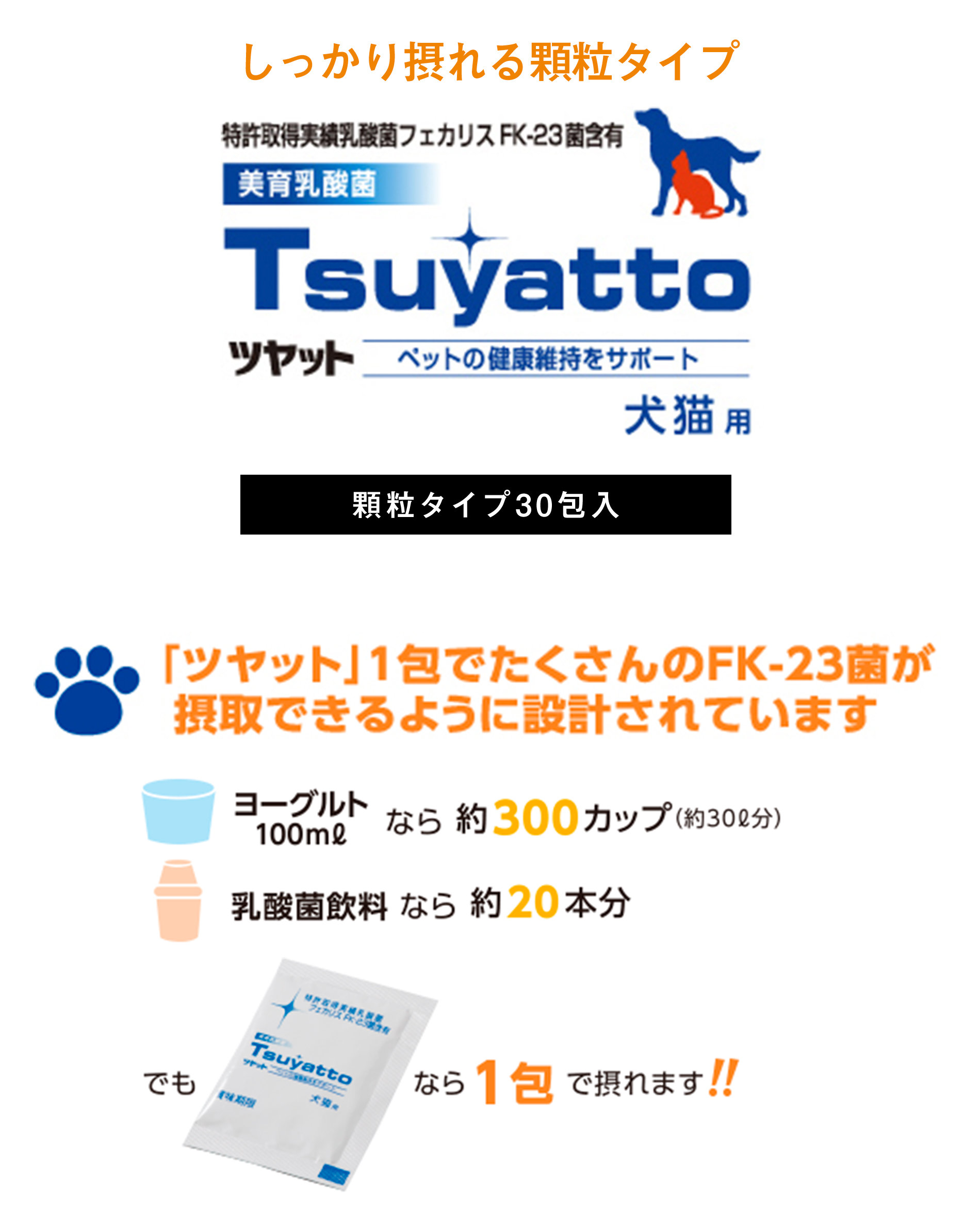 しっかり摂れる顆粒タイプ